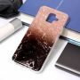 Carcasă din plastic marmură, pentru Samsung Galaxy A6 (2018) - maro-negru
