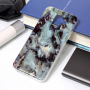 Carcasă din plastic marmură, pentru Samsung Galaxy A6 (2018) - violet