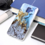 Carcasă din plastic marmură, pentru Samsung Galaxy A6 (2018) - albastru