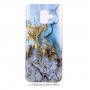 Carcasă din plastic marmură, pentru Samsung Galaxy A6 (2018) - albastru