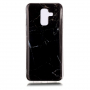 Carcasă din plastic marmură, pentru Samsung Galaxy A6 Plus (2018) - negru