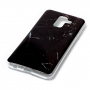 Carcasă din plastic marmură, pentru Samsung Galaxy A6 Plus (2018) - negru