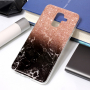 Carcasă din plastic marmură, pentru Samsung Galaxy A6 Plus (2018) - maro-negru