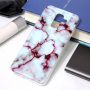 Carcasă din plastic marmură, pentru Samsung Galaxy A6 Plus (2018) - roșu
