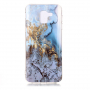Carcasă din plastic marmură, pentru Samsung Galaxy J6 (2018) - albastru