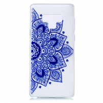 Carcasă din plastic, mandala albastră, pentru Samsung Galaxy Note 9 - transparent