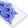 Carcasă din plastic, mandala albastră, pentru Samsung Galaxy Note 9 - transparent
