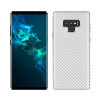 Carcasă din plastic cu textură carbon, pentru Samsung Galaxy Note 9 - argintiu