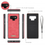 Husă tip portofel Caseme 2 în 1, pentru Samsung Galaxy Note 9 - roșu