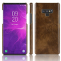Husă Litchi Skin, din piele, pentru Samsung Galaxy Note 9 - maro