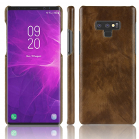 Husă Litchi Skin, din piele, pentru Samsung Galaxy Note 9 - maro