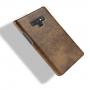 Husă Litchi Skin, din piele, pentru Samsung Galaxy Note 9 - maro