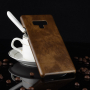 Husă Litchi Skin, din piele, pentru Samsung Galaxy Note 9 - maro