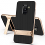 Carcasă Elegance, din plastic, cu stativ pentru Samsung Galaxy A6 Plus (2018) - auriu