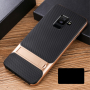 Carcasă Elegance, din plastic, cu stativ pentru Samsung Galaxy A6 Plus (2018) - auriu