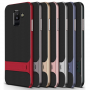 Carcasă Elegance, din plastic, cu stativ pentru Samsung Galaxy A6 Plus (2018) - auriu