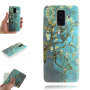 Carcasă din plastic pom în floare, pentru Samsung Galaxy A6 Plus (2018) - albastru