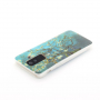 Carcasă din plastic pom în floare, pentru Samsung Galaxy A6 Plus (2018) - albastru