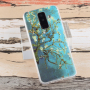 Carcasă din plastic pom în floare, pentru Samsung Galaxy A6 Plus (2018) - albastru