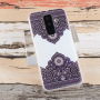 Carcasă din plastic model simetric, pentru Samsung Galaxy A6 Plus (2018) - alb