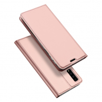 Husă flip Dux Ducis Skin Pro, pentru Samsung Galaxy A7 (2018) - roz-auriu