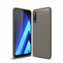 Carcasă din plastic cu textură șlefuită, pentru Samsung Galaxy A7 (2018) - gri