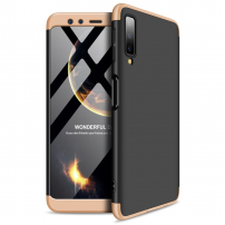 Gkk Carcasă rezistentă pentru Samsung Galaxy A7 (2018) - negru-auriu