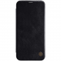 Husă flip Nillkin Qin, din piele, pentru Samsung Galaxy J4 Plus - negru