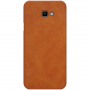 Husă flip Nillkin Qin, din piele, pentru Samsung Galaxy J4 Plus - maro