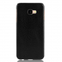 Carcasă din piele cu textură crocodil, pentru Samsung Galaxy J4 Plus - negru