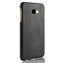 Carcasă din piele cu textură crocodil, pentru Samsung Galaxy J4 Plus - negru