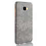 Husă Litchi Skin, din piele, pentru Samsung Galaxy J4 Plus - gri