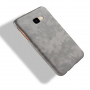 Husă Litchi Skin, din piele, pentru Samsung Galaxy J4 Plus - gri