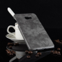 Husă Litchi Skin, din piele, pentru Samsung Galaxy J4 Plus - gri