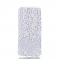 Carcasă din plastic întărit mandala, pentru Samsung Galaxy A7 (2018) - transparent