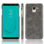 Husă Litchi, din piele, pentru Samsung Galaxy J6 (2018) - gri