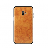 Husă Mofi, din piele, pentru Samsung Galaxy J6 Plus - maro