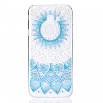 Carcasă din plastic lotus albastru, pentru Samsung Galaxy J4 Plus - transparent