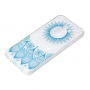 Carcasă din plastic lotus albastru, pentru Samsung Galaxy J4 Plus - transparent