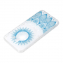 Carcasă din plastic lotus albastru, pentru Samsung Galaxy J4 Plus - transparent