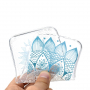 Carcasă din plastic lotus albastru, pentru Samsung Galaxy J4 Plus - transparent