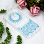 Carcasă din plastic lotus albastru, pentru Samsung Galaxy J4 Plus - transparent