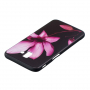 Carcasă din plastic flori, pentru Samsung Galaxy J6 Plus - negru