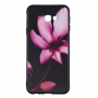 Carcasă din plastic flori, pentru Samsung Galaxy J4 Plus - negru