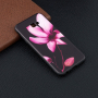 Carcasă din plastic flori, pentru Samsung Galaxy J4 Plus - negru