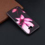 Carcasă din plastic flori, pentru Samsung Galaxy J4 Plus - negru