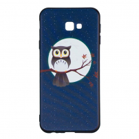 Carcasă din plastic bufniță, pentru Samsung Galaxy J4 Plus - albastru
