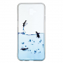 Carcasă din plastic pinguini, pentru Samsung Galaxy J6 Plus - transparent