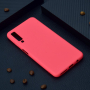 Carcasă din plastic Frosted, pentru Samsung Galaxy A7 (2018) - roșu