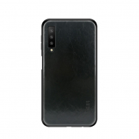 Husă Mofi, din piele, pentru Samsung Galaxy A7 (2018) - negru